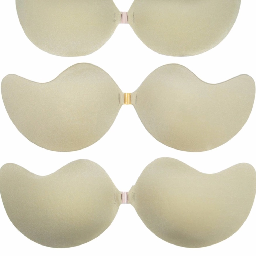 Seamless silicone push-up bra